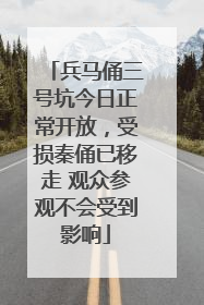 兵马俑三号坑今日正常开放，受损秦俑已移走 观众参观不会受到影响