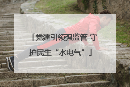 党建引领强监管 守护民生“水电气”