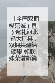 全国双拥模范城（县）巡礼河北省大厂县：双拥共建结硕果 蝉联殊荣谱新篇