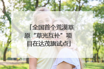 全国首个荒漠草原“草光互补”项目在达茂旗试点