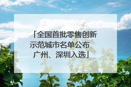 全国首批零售创新示范城市名单公布 广州、深圳入选