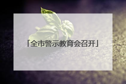 全市警示教育会召开
