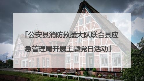 公安县消防救援大队联合县应急管理局开展主题党日活动