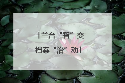 兰台“智”变 档案“治”动
