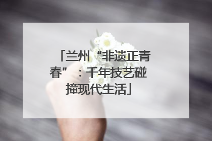 兰州“非遗正青春”：千年技艺碰撞现代生活
