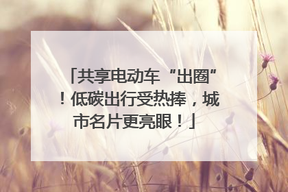 共享电动车“出圈”！低碳出行受热捧，城市名片更亮眼！