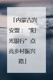 内蒙古兴安盟：“阳光银行”点亮乡村振兴路
