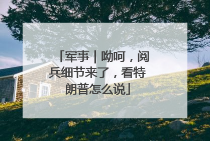 军事｜呦呵，阅兵细节来了，看特朗普怎么说