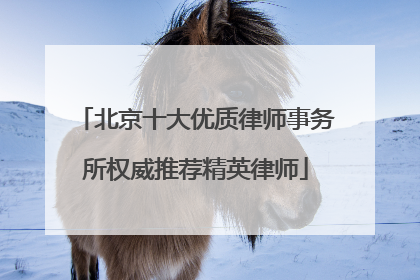 北京十大优质律师事务所权威推荐精英律师