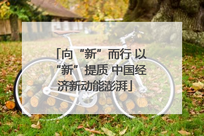 向“新”而行 以“新”提质 中国经济新动能澎湃