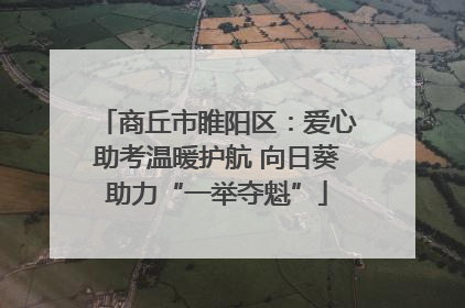 商丘市睢阳区：爱心助考温暖护航 向日葵助力“一举夺魁”