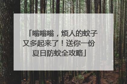 嗡嗡嗡，烦人的蚊子又多起来了！送你一份夏日防蚊全攻略