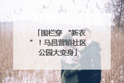 围栏穿 “新衣”！马昌营镇社区公园大变身