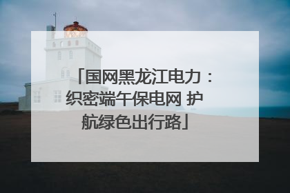 国网黑龙江电力：织密端午保电网 护航绿色出行路
