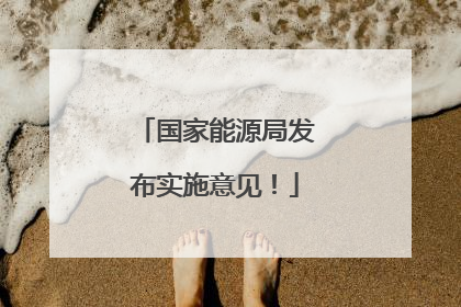 国家能源局发布实施意见！