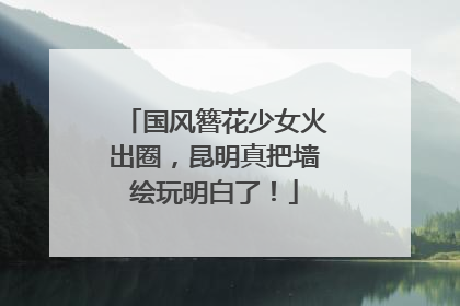 国风簪花少女火出圈，昆明真把墙绘玩明白了！