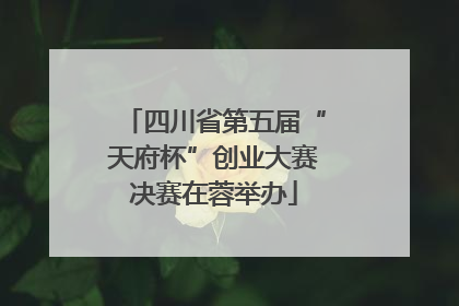 四川省第五届“天府杯”创业大赛决赛在蓉举办