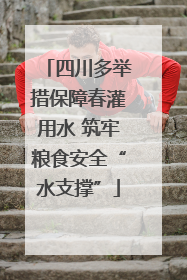 四川多举措保障春灌用水 筑牢粮食安全“水支撑”