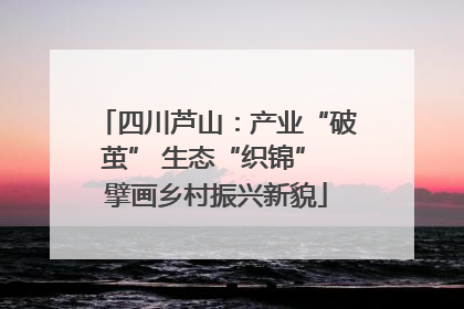 四川芦山：产业“破茧” 生态“织锦” 擘画乡村振兴新貌