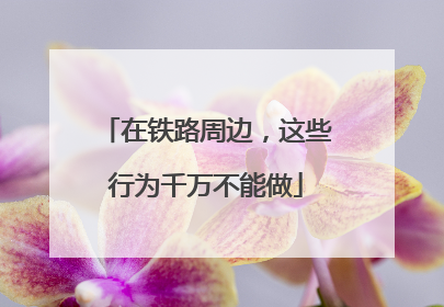 在铁路周边，这些行为千万不能做