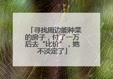 寻找周边能种菜的房子，付了一万后去“比价”，她不淡定了