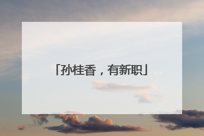 孙桂香，有新职