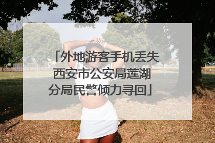 外地游客手机丢失 西安市公安局莲湖分局民警倾力寻回