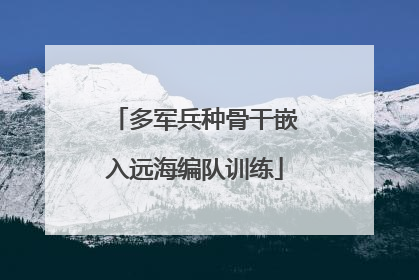 多军兵种骨干嵌入远海编队训练