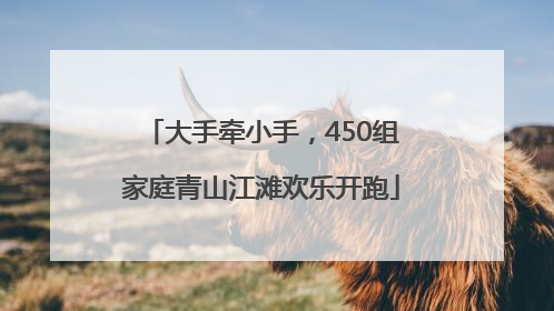 大手牵小手，450组家庭青山江滩欢乐开跑