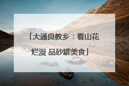 大通良教乡：看山花烂漫 品砂罐美食