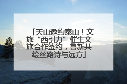 天山邀约泰山！文旅“西引力”催生文旅合作签约，鲁新共绘丝路诗与远方