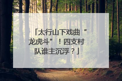 太行山下戏曲“龙虎斗”！四支村队谁主沉浮？