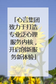 心言集团致力于打造专业泛心理服务内核，开启创新服务新体验