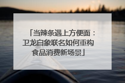当辣条遇上方便面：卫龙白象联名如何重构食品消费新场景
