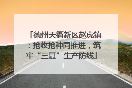 德州天衢新区赵虎镇：抢收抢种同推进，筑牢“三夏”生产防线