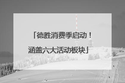 德胜消费季启动！涵盖六大活动板块
