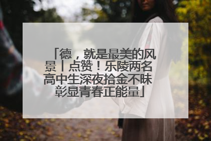 德，就是最美的风景丨点赞！乐陵两名高中生深夜拾金不昧 彰显青春正能量