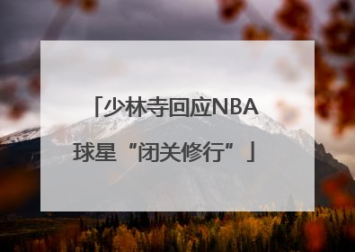 少林寺回应NBA球星“闭关修行”