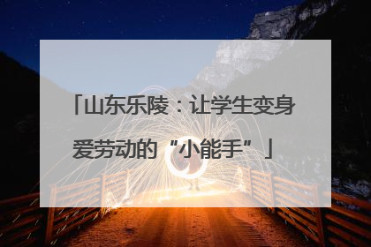 山东乐陵：让学生变身爱劳动的“小能手”
