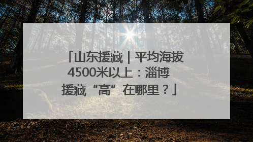 山东援藏｜平均海拔4500米以上：淄博援藏“高”在哪里？