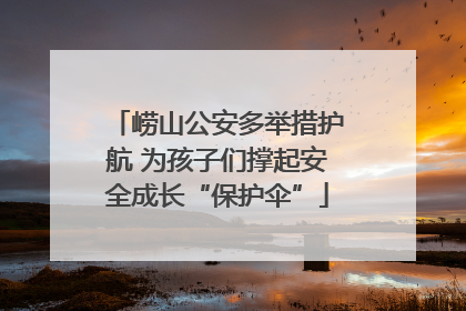 崂山公安多举措护航 为孩子们撑起安全成长“保护伞”