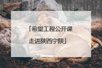 希望工程公开课走进陕西宁陕