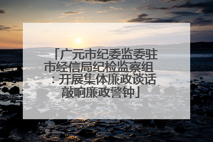广元市纪委监委驻市经信局纪检监察组：开展集体廉政谈话 敲响廉政警钟