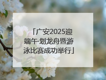 广安2025迎端午·划龙舟暨游泳比赛成功举行