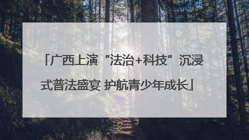 广西上演“法治+科技”沉浸式普法盛宴 护航青少年成长