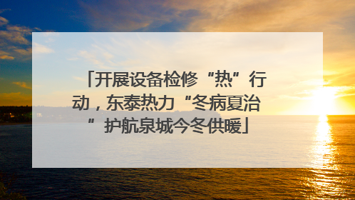 开展设备检修“热”行动，东泰热力“冬病夏治”护航泉城今冬供暖