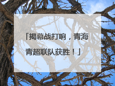 揭幕战打响，青海青超联队获胜！