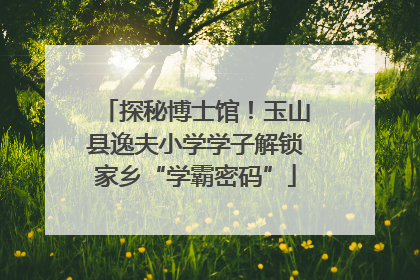 探秘博士馆！玉山县逸夫小学学子解锁家乡“学霸密码”