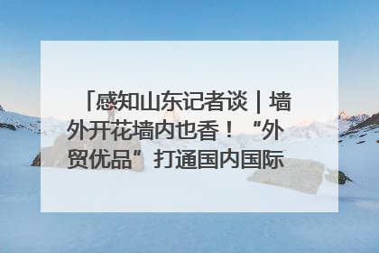 感知山东记者谈｜墙外开花墙内也香！“外贸优品”打通国内国际市场“旋转门”