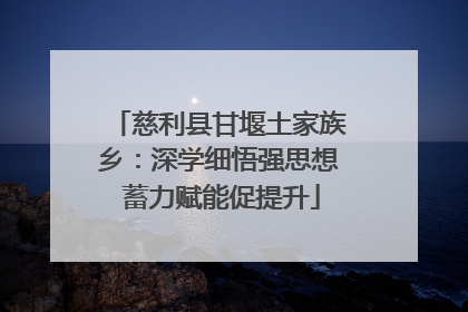 慈利县甘堰土家族乡：深学细悟强思想 蓄力赋能促提升